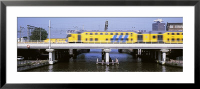 Train Crossing Over The River, Amsterdam, Netherlands by Panoramic Images Pricing Limited Edition Print image