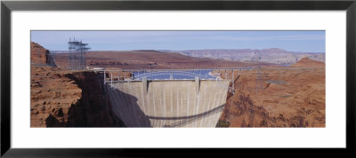 Dam On A Lake, Glen Canyon Dam, Coconino County, Arizona, Usa by Panoramic Images Pricing Limited Edition Print image