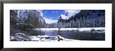 Flowing River In The Winter, Yosemite National Park, California, Usa by Panoramic Images Pricing Limited Edition Print image