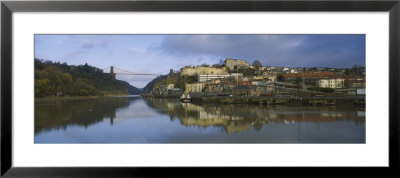 Suspension Bridge Across A River, Clifton Suspension Bridge, River Avon, Bristol, England by Panoramic Images Pricing Limited Edition Print image
