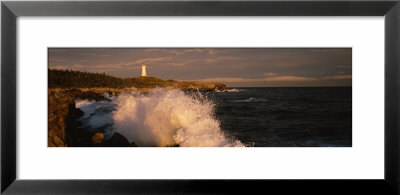 Waves Breaking On The Rocks Near Louisbourg Lighthouse, Cape Breton Island, Nova Scotia, Canada by Panoramic Images Pricing Limited Edition Print image