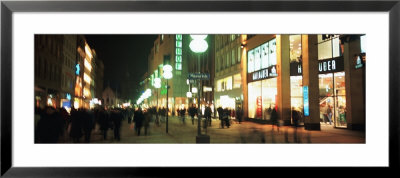 Buildings Lit Up At Night, Munich, Germany by Panoramic Images Pricing Limited Edition Print image