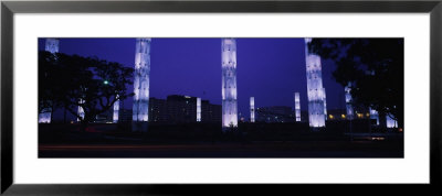 Light Sculptures Lit Up At Night, Lax Airport, Los Angeles, California, Usa by Panoramic Images Pricing Limited Edition Print image