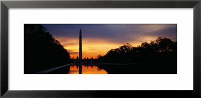 Silhouette Of An Obelisk At Dusk, Washington Monument, Washington D.C., Usa by Panoramic Images Pricing Limited Edition Print image