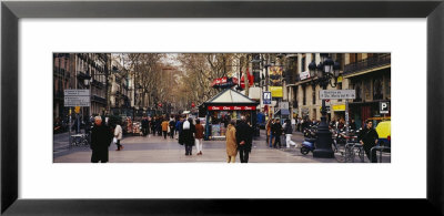 Tourists In A Street, Barcelona, Spain by Panoramic Images Pricing Limited Edition Print image