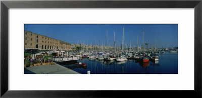 Sailboats At A Harbor, Barcelona, Catalonia, Spain by Panoramic Images Pricing Limited Edition Print image