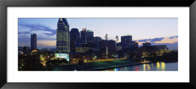 Buildings Lit Up At Dusk, Nashville, Tennessee, Usa by Panoramic Images Pricing Limited Edition Print image
