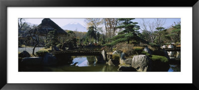Footbridge In A Garden, Japanese Garden, Oshino, Japan by Panoramic Images Pricing Limited Edition Print image