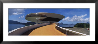 Spiral Walkway At A Museum, Niemeyer Museum Of Contemporary Arts, Rio De Janeiro, Niteroi, Brazil by Panoramic Images Pricing Limited Edition Print image