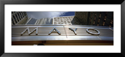 Low Angle View Of Text Written On A Building, Mayo Clinic, Rochester, Minnesota, Usa by Panoramic Images Pricing Limited Edition Print image