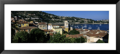 High Angle View Of A Town, Villefranche-Sur-Mer, French Riviera, France by Panoramic Images Pricing Limited Edition Print image