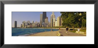 People Along The Waterfront, Chicago, Illinois, Usa by Panoramic Images Pricing Limited Edition Print image