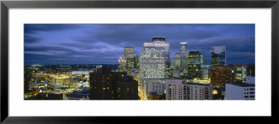 Buildings Lit Up At Dusk, Minneapolis, Minnesota, Usa by Panoramic Images Pricing Limited Edition Print image