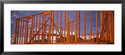 Wooden Framework Of A House Under Construction, Washington State, Usa by Panoramic Images Pricing Limited Edition Print image