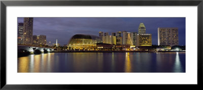 Buildings Lit Up At Night, Marina Bay, Singapore by Panoramic Images Pricing Limited Edition Print image