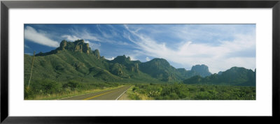 Highway Passing Through A Landscape, Big Bend National Park, Texas, Usa by Panoramic Images Pricing Limited Edition Print image