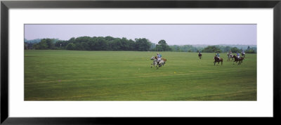 Group Of Men Playing Polo In A Field, New York State, Usa by Panoramic Images Pricing Limited Edition Print image