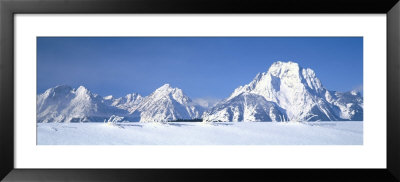 View Of Snow Covered Mountain Peaks, Grand Teton National Park, Wyoming, Usa by Panoramic Images Pricing Limited Edition Print image