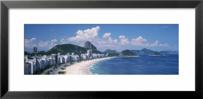 High Angle View Of Buildings Along A Coast, Copacabana, Rio De Janeiro, Brazil by Panoramic Images Pricing Limited Edition Print image