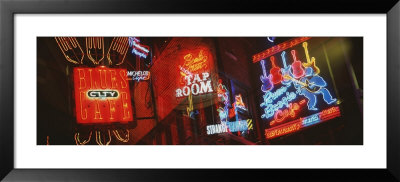 Neon Signs, Beale Street, Memphis, Tennessee, Usa by Panoramic Images Pricing Limited Edition Print image