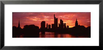 Cityscape, Rhine River, Frankfurt, Germany by Panoramic Images Pricing Limited Edition Print image