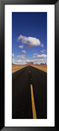 Empty Road, Clouds, Blue Sky Monument Valley, Arizona, Usa by Panoramic Images Pricing Limited Edition Print image