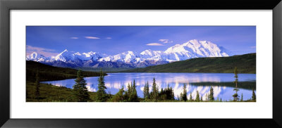 Snow Covered Mountains, Mountain Range, Wonder Lake, Denali National Park, Alaska, Usa by Panoramic Images Pricing Limited Edition Print image