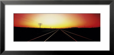 Santa Fe Railroad Tracks, Daggett, California, Usa by Panoramic Images Pricing Limited Edition Print image
