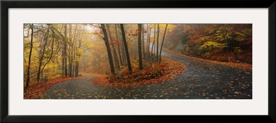 Winding Road Through Mountainside In Autumn, Monadnock Mountain, New Hampshire, Usa by Panoramic Images Pricing Limited Edition Print image