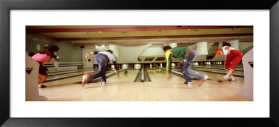Youths In Bowling Alley, Usa by Panoramic Images Pricing Limited Edition Print image