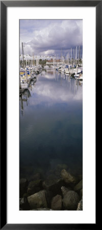 Boats Docked At A Harbor, San Pedro, California, Usa by Panoramic Images Pricing Limited Edition Print image