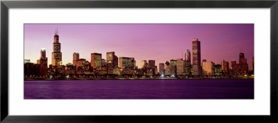 Skyline At Sunset, Chicago, Illinois, Usa by Panoramic Images Pricing Limited Edition Print image