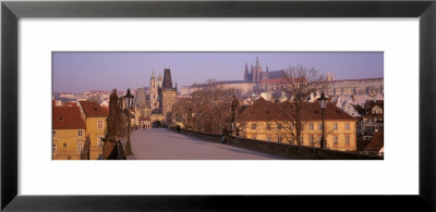 View Of Houses Along The Charles Bridge, Prague, Czech Republic by Panoramic Images Pricing Limited Edition Print image