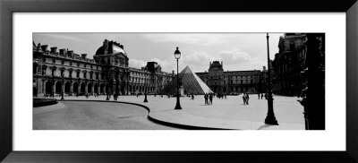 Black And White, Exterior, The Louvre, Paris, France by Panoramic Images Pricing Limited Edition Print image