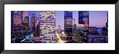 High Angle View Of The City At Night, Los Angeles, California, Usa by Panoramic Images Pricing Limited Edition Print image
