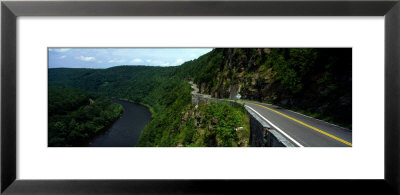 Road Along Delaware River, New York State, Usa by Panoramic Images Pricing Limited Edition Print image