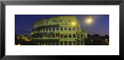 Ancient Building Lit Up At Night, Coliseum, Rome, Italy by Panoramic Images Pricing Limited Edition Print image