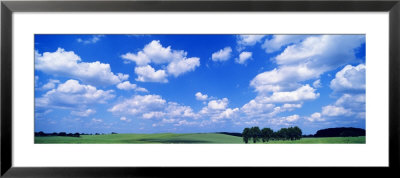 Cumulus Clouds With Landscape, Blue Sky, Germany, Usa by Panoramic Images Pricing Limited Edition Print image