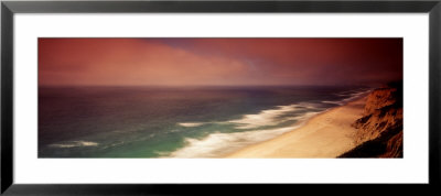 Waves Crashing Into Stormy Coast, San Mateo, California, Usa by Panoramic Images Pricing Limited Edition Print image