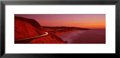 Pacific Coast Highway At Sunset, California, Usa by Panoramic Images Pricing Limited Edition Print image