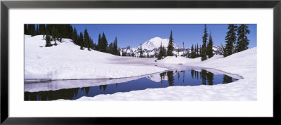 Snow On A Landscape, Mt. Rainier, Mt. Rainier National Park, Washington State, Usa by Panoramic Images Pricing Limited Edition Print image