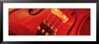 Colored Lights, Close-Up Of A Violin by Panoramic Images Pricing Limited Edition Print image