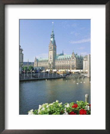 Alsterfleet And Town Hall, Hamburg, Germany, Europe by Hans Peter Merten Pricing Limited Edition Print image