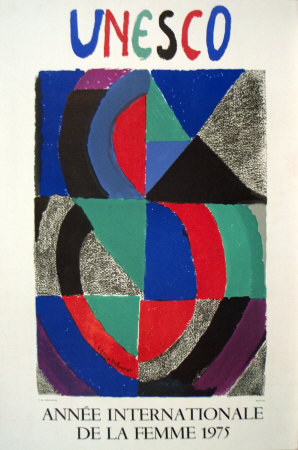 Unesco Lithographic Poster 1975 by Sonia Delaunay Pricing Limited Edition Print image