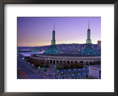 Convention Center At Sunset, Portland, Oregon, Usa by Janis Miglavs Pricing Limited Edition Print image