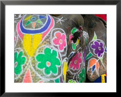 Painted Elephant, Amber Fort, India by Walter Bibikow Pricing Limited Edition Print image