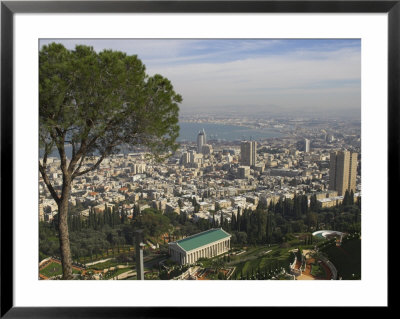Elevated View Of City And Bay From Mount Carmel, Haifa, Israel, Middle East by Eitan Simanor Pricing Limited Edition Print image