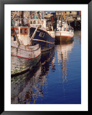 Fishing Boats In Harbor, Keflavik, Iceland by Ron Rocz Pricing Limited Edition Print image