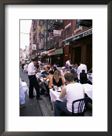 People Sitting At An Outdoor Restaurant, Little Italy, Manhattan, New York State by Yadid Levy Pricing Limited Edition Print image