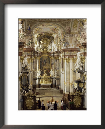Interior Of Roccoco Abbey Church, Linz, Austria by Adam Woolfitt Pricing Limited Edition Print image